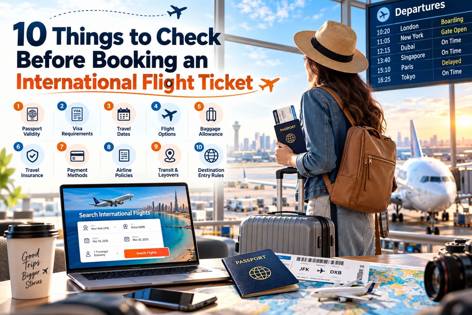 10 Things to Check Before Booking an International Flight Ticket