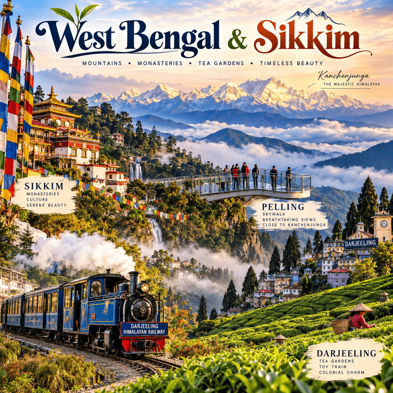 West Bengal & Sikkim Tour Package for travellers from Shela, Ahmedabad